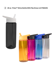 26 oz. Tritan™ Shine Bottle With Flip Straw Lid (TSB105)