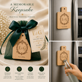 Beech Wooden Fridge Magnet Bottle Opener – Personalized Wedding Favor