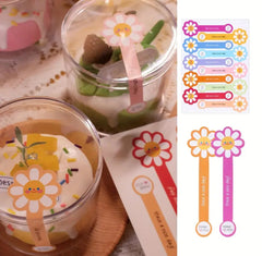 Thank You Label and Packaging Gift Sealing Stickers – Daisy Design Assorted Colors (10 Sheets) | Box Seal
