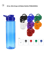 24 oz. Slim Snap Lid Water Bottle (TSB1330WL)